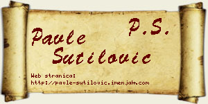 Pavle Šutilović vizit kartica